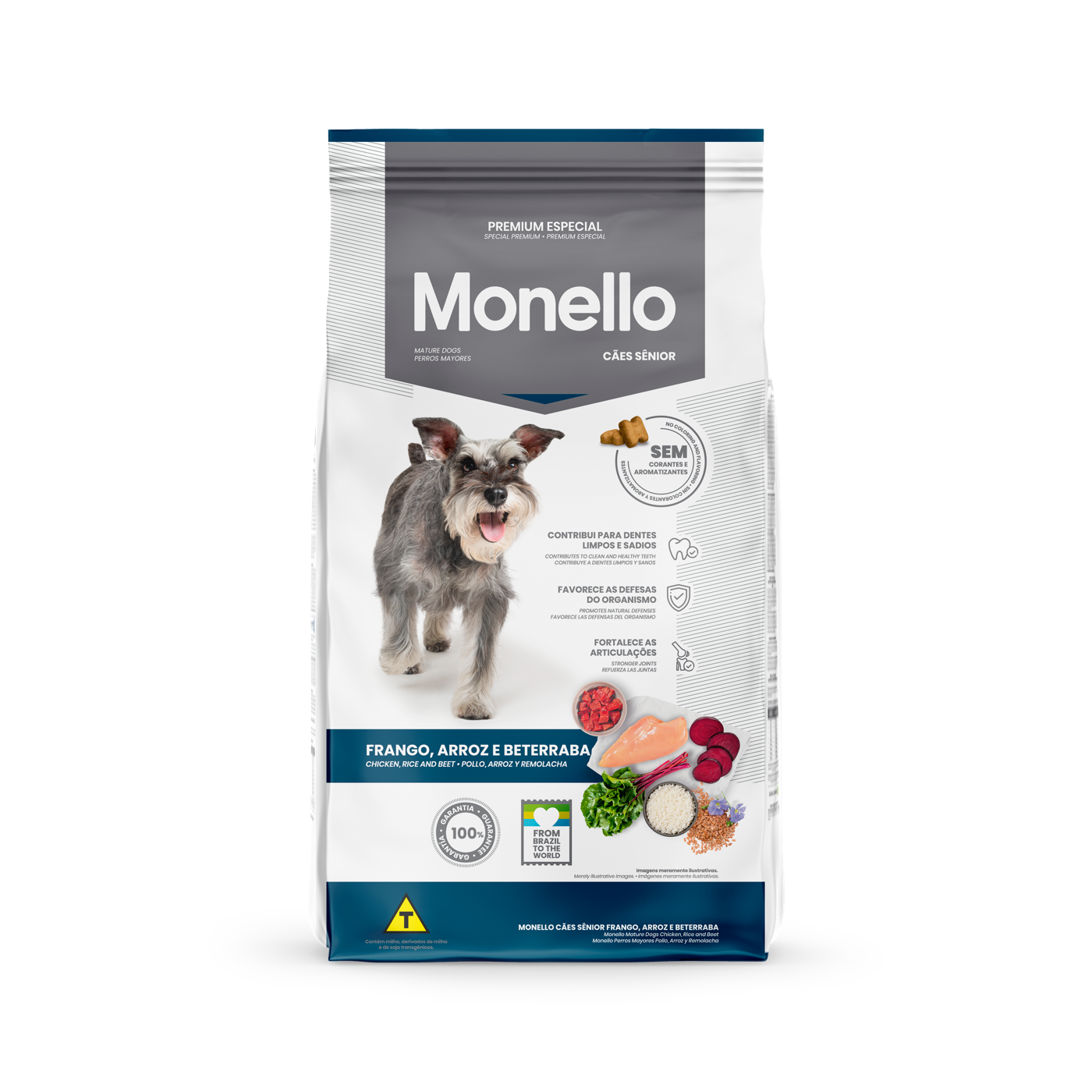 Monello Perros Mayores Pollo, Arroz y Remolacha